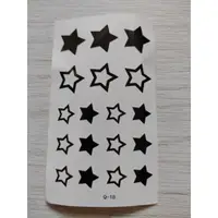 在飛比找蝦皮購物優惠-星星 紋身貼紙 黑白