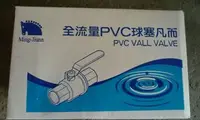 在飛比找Yahoo!奇摩拍賣優惠-不鏽鋼把手21/2"(2英吋半) PVC球塞凡而 止水閥 P