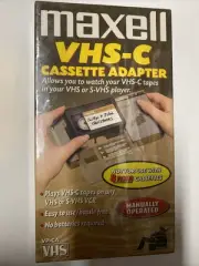 Maxell VHS-C to VHS Cassette Adapter Tape New Sealed Plastic VP-CA