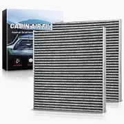 Auto Dynasty Cabin Air Filter Compatible with 2011-2023 Dodge Durango Jeep Grand Cherokee WK, Pack of 2 OEM Direct Replacement for 68079487AA 4536022 LA780 68079487AA