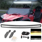 Amber/White Strobe 42" Light Bar+Roof Mount+Wire For Can am Commander 1000 800