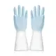 矽膠手套 洗碗手套 防水手套 洗碗手套女家用廚房耐用型貼手防水膠皮手套刷碗做家務清潔洗衣服『ZW8436』
