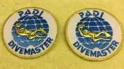 PADI DIVEMASTER SCUBA PATCHES - 2 PATCHES TOTAL