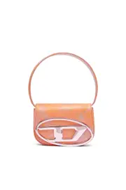 [Diesel] Diesel - 1DR-Iconic shoulder bag in pop colour denim - Shoulder Bags - Woman - Pink UNI Pink