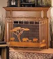 Fireplace Screens Fireplace Iron Screen Door Elephants Tree Exotic Decorative Brown Fireplace Screen Flat Fireplace Screens De