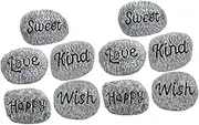 Kisangel 2sets Aquarium Decoration Natural Pebbles Fish Tank Landscaping Ornaments for Freshwater Tanks 5pcs*2