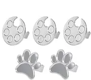 Nail Art Palette Ring, Small Wearable Gel Polish Palette, Stainless Steel Tools, Cat Claw and Round Shape Manicure Display Plate, Convenient for Designs and Mixing