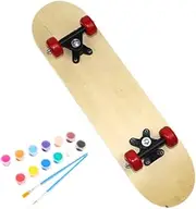 Zxpjkyu Customizable Wooden Skateboard for Kids, Blank Deck for Creative Expression