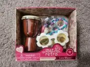 Our Generation Retro 18" Doll 60's Love Blooms Drum Necklace Headband Set New