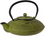 Teaology Cast Iron Teapot Brew Strainer Tea Pot Kitchen Dragonfly Green -770ml