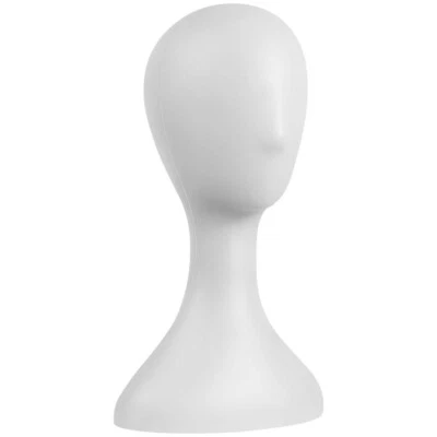 SereneLife Professional Plastic Mannequin Head - Durable Women Model (White)
