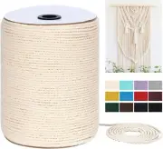 Macrame Cord 3mm x 328Yards984Feet Natural Cotton Macrame Rope 3 Strands Cord