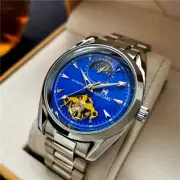 Aokulasic Automatic Mechanical Watch Hollow out Luminous Men's 41mm Watch