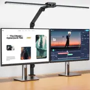 KableRika Desk Lamp,Double Head Desk Lamp with Clamp,24W Led Desk Lights for Hom