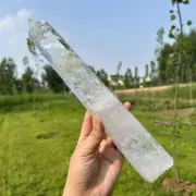 0.82kg Natural Clear Quartz Obelisk Point Quartz Crystal Wand Reiki Tower Decor