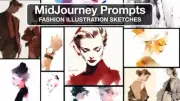Midjourney Prompt Professional High Quality Fashion Illustration Sketches