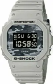 Casio G-Shock DW5600CA-8D, DW5600CA-8 Camouflage Motif Dial Digital Gray Watch
