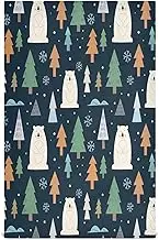 RPLIFE Cute Polar Bears Blue Kitchen Towels and Dishcloths Sets, 28x18 Inch Absorbent Dish Towels Spring