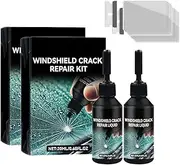 Windshield Crack Repair Kit, Set Of 2 Glass Cracks Gone Repair Kit, Car Glass Repair Fluid, Glass Repair Liquid For Cracks, Chipped Windshield Filler, Quick Fix Supplies For Windshield