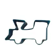 Bakeria Precise Clean Effortless Sturdy Polyresin Cookie Cutter - Train Blue