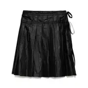 [Low Classic] Low Classic Pleated Zipper Skirt M BLACK