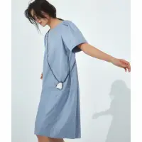 在飛比找momo購物網優惠-【UUIN】UUIN _ 藍灰色公主袖洋裝(女裝 正式感洋裝