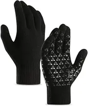 [Generic] Touch Screen Gloves for Men Women Wool Knitted Warm Fleece Lined Thick for c