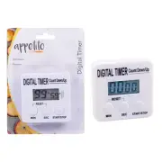 1pc Appetito 100 Minutes Magnetic Digital Timer Home Kitchen Cooking Tool White