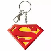 DC Comics Superman S Chest Logo Bendable Poseable PVC Key Chain NEW UNUSED