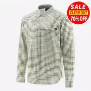 Caterpillar Tattersall Mens Smart Casual Fashion Dress Button Shirt White