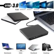 External CD DVD Drive, CD ROM Burner Compatible with Laptop Desktop Windows OS