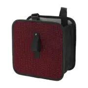 Car Trash Can Hanging Front Rear Seats Rhinestone Trash Bin Red Black 1 Pcs