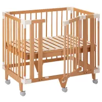 在飛比找蝦皮購物優惠-【靚款】Farska日本嬰兒床實木拼接大床新生兒bb寶寶床多