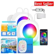 50W RGB LED Pool Lights - Magnetic, IP68, APP Controlled for Ultimate Pool Am...
