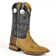 Bonanza Tobacco Leather Square Toe Rodeo Boot BA4004T