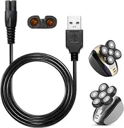 WAHFOX WAHFOX Charging Cable for Freedom Care, Freebird Skull Shaver Head Shaver, WAHFOX Charging Cable for Many Brands, USB Cable, Shaver, Electric Shaver, Power Cord