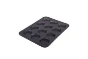 Daily Bake Non Stick Silicone 12 Cup Mini Quiche Pan Steel Frame Baking Mould CH