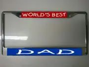 World's Best Dad Photo License Plate Frame Free Screw Caps with this Frame