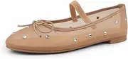 [JOY IN LOVE] Mesh Ballet Flats for Women Buckle Strap Round Toe Mary Jane Shoes