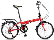 WWCEEM Foldable Bicycle Portable Student Scooter Leisure Park Bicycle Adult Travel Bike 20 Inch Men and Women Ultra Light