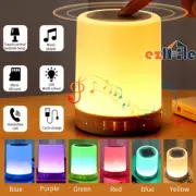 RGB Mood LED Lamp USB Rechargeable Dimmable Touch Night Light Bedside Speaker