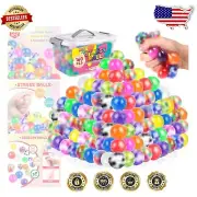 160 Pack Assorted Stress Balls - Anxiety Relief Fidget Balls for Adults