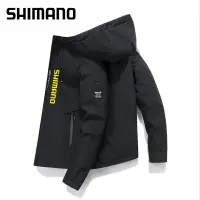 在飛比找蝦皮購物優惠-2022 春季 Shimano 男士時尚釣魚外套防水風衣連帽