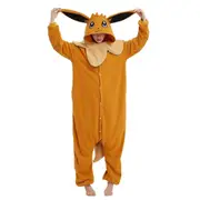 Eevee Couple Onepiece Pajamas - Kawaii Cartoon Animation Costume for Halloween L