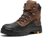 [ROCKROOSTER] Men's Waterproof Work Boots, 6" Lace Up Ankle Support Boots, Steel Toe ASTM Safety Boots for Men AK216