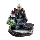 Ceramic Mountain Waterfall Backflow Incense Burner Holder Home Decoration