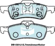 Bendix Euro+ Rear Brake Pad Set for Mini Cooper S R50, R52, R53 W11B16A Petrol 2 (for: Mini)