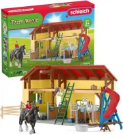 Schleich Farm World, Toy Barn Gift for Kids with Farm Animal Toys and Accessorie