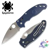 在飛比找蝦皮商城優惠-Spyderco 蜘蛛 - Manix 2 深藍柄折刀 / 