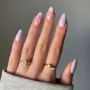 Candyvina - Floral Faux Nail Tips W114 - Purple - One Size